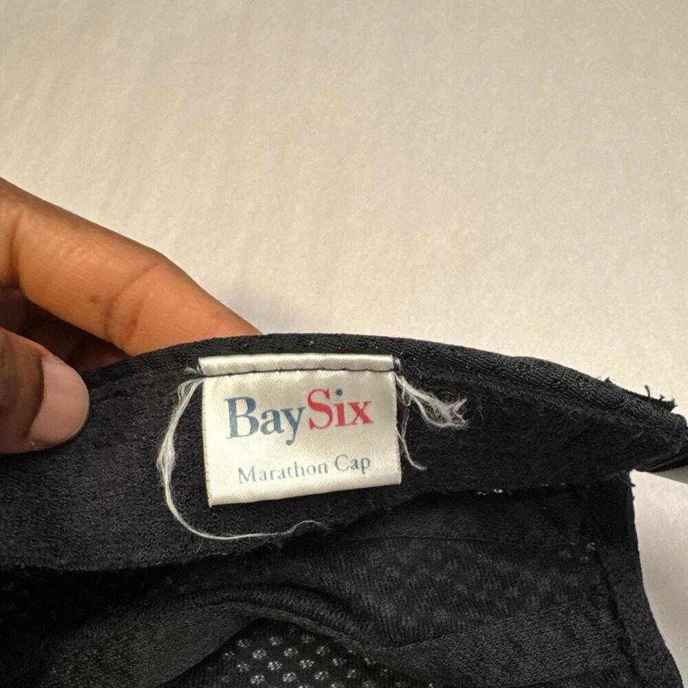 Vintage 90s BaySix Runners Edge Marathon‎ Tech Cap - Black Mesh - Picture 6 of 7